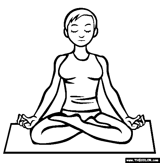 yoga coloring pages free - photo #26